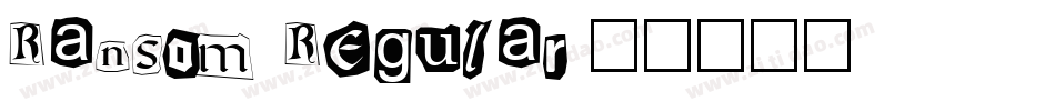 Ransom Regular字体转换
